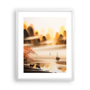 Affiche dans un cadre blanc - Poster - Plus loin que l'Extrême-Orient - 40x50 cm