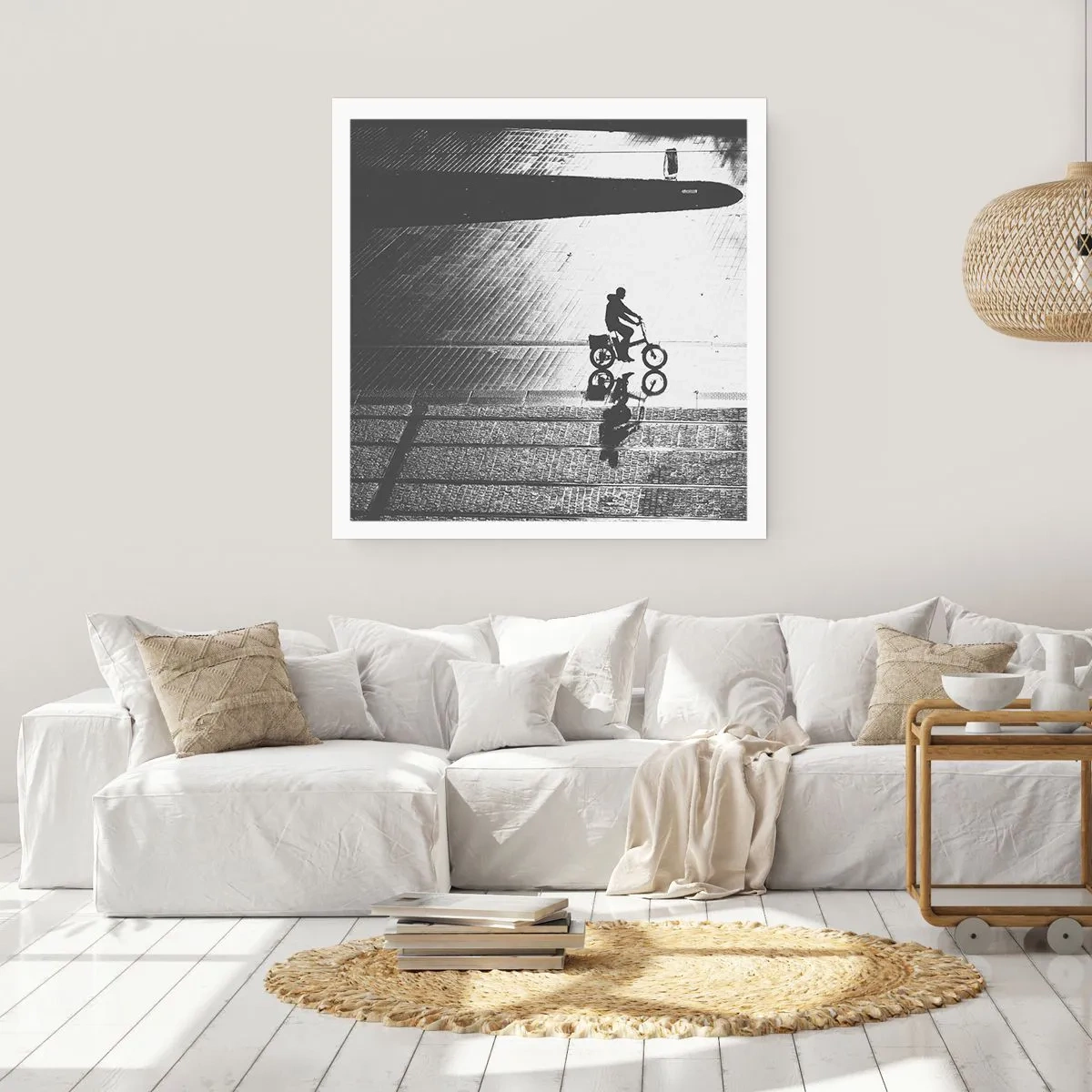 Affiche - Poster - Devant moi, à travers la ville - 50x50 cm