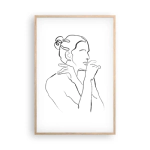 Affiche dans un chêne clair - Poster - Nu : un mystère sensuel - 61x91 cm