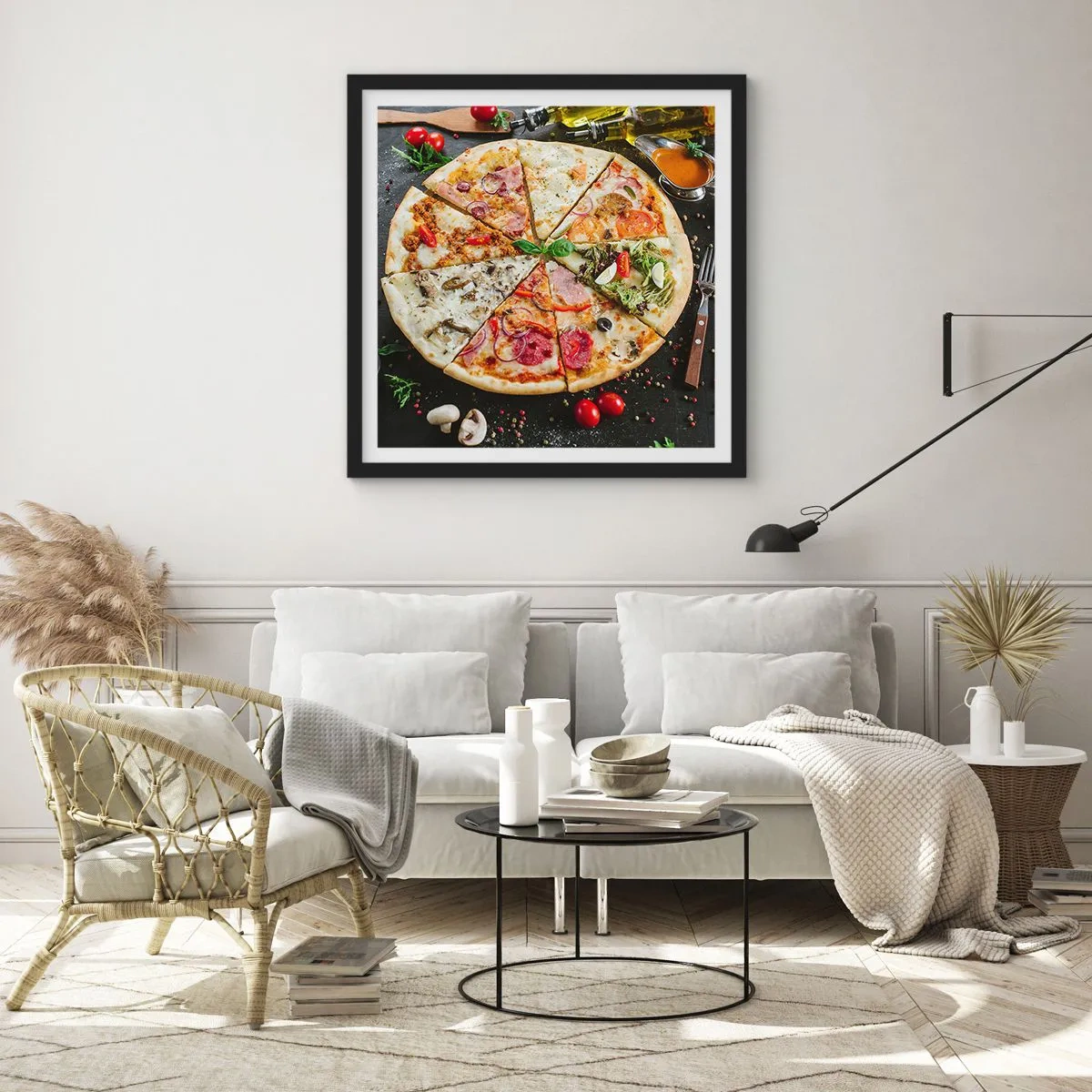 Affiche dans un cadre noir - Poster - Une gamme de saveurs - 60x60 cm