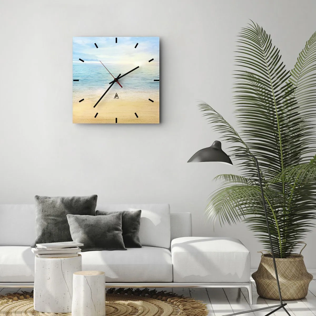 Horloge murale - Pendule murale - Le grand bleu - 40x40 cm