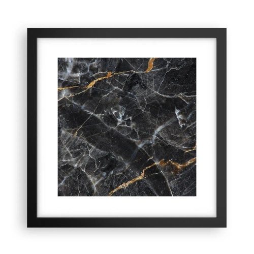 Affiche dans un cadre noir - Poster - La vie intérieure de la pierre - 30x30 cm