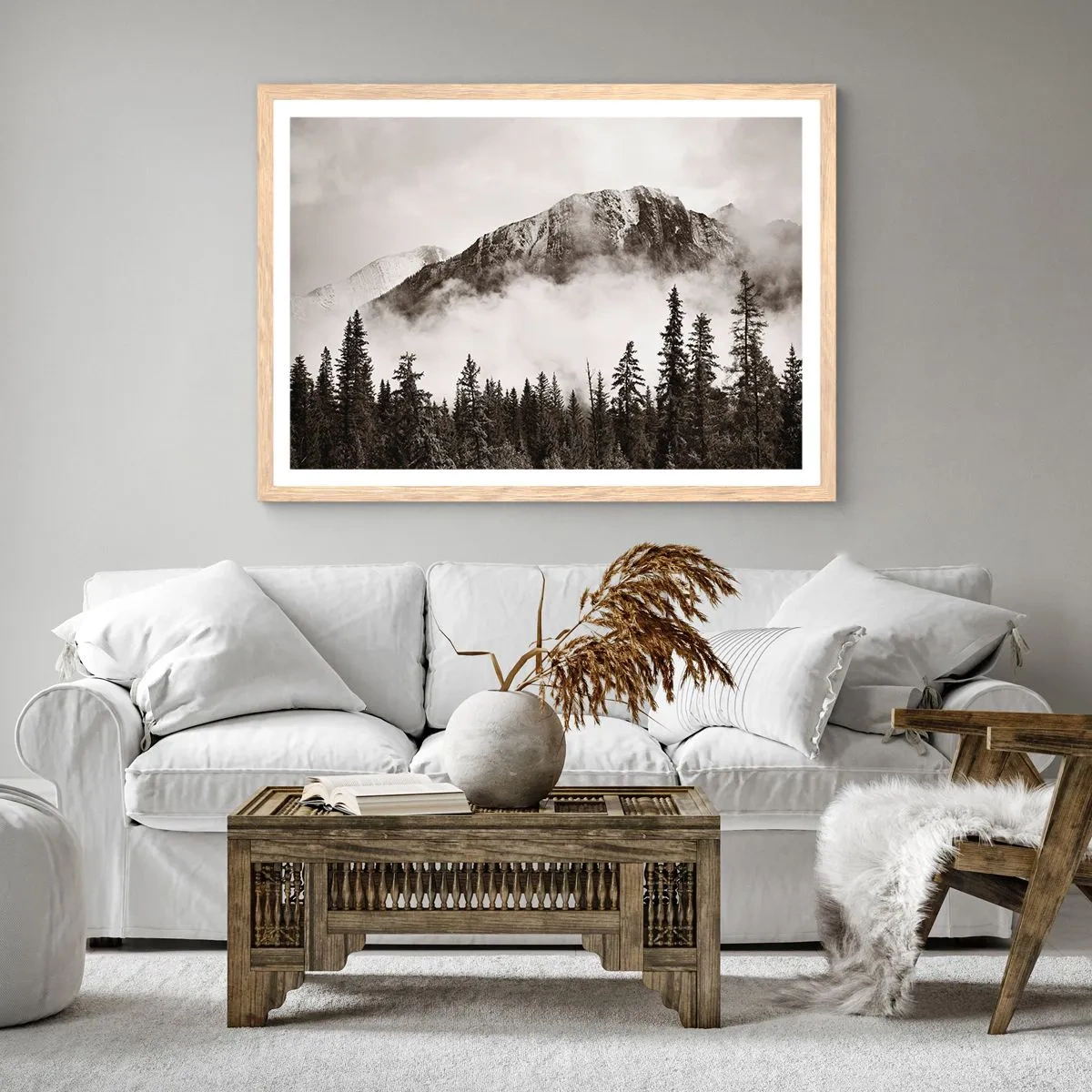 Affiche dans un chêne clair - Poster - Seigneur de granite - 100x70 cm