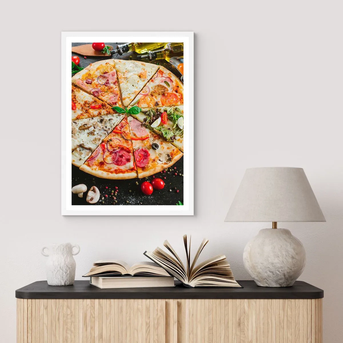Affiche dans un cadre blanc - Poster - Une gamme de saveurs - 70x100 cm