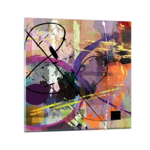 Impression sur verre - Image sur verre - Vous pouvez aller tout droit ou autour - 30x30 cm