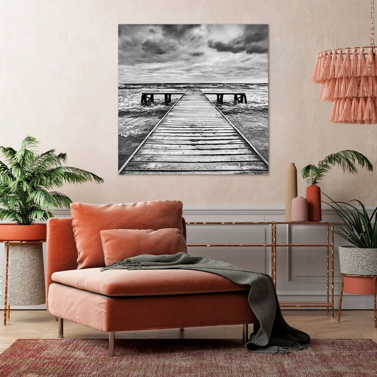 Impression sur toile - Image sur toile - J'attends que le vent, ça le chassera... - 40x40 cm