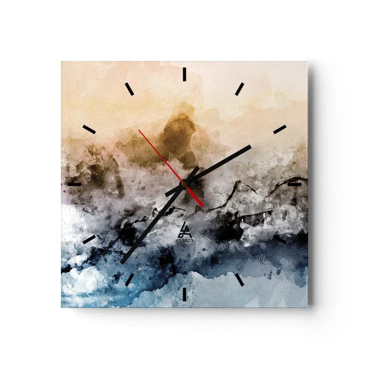 Horloge murale - Pendule murale - Noyé dans un nuage de brouillard - 40x40 cm
