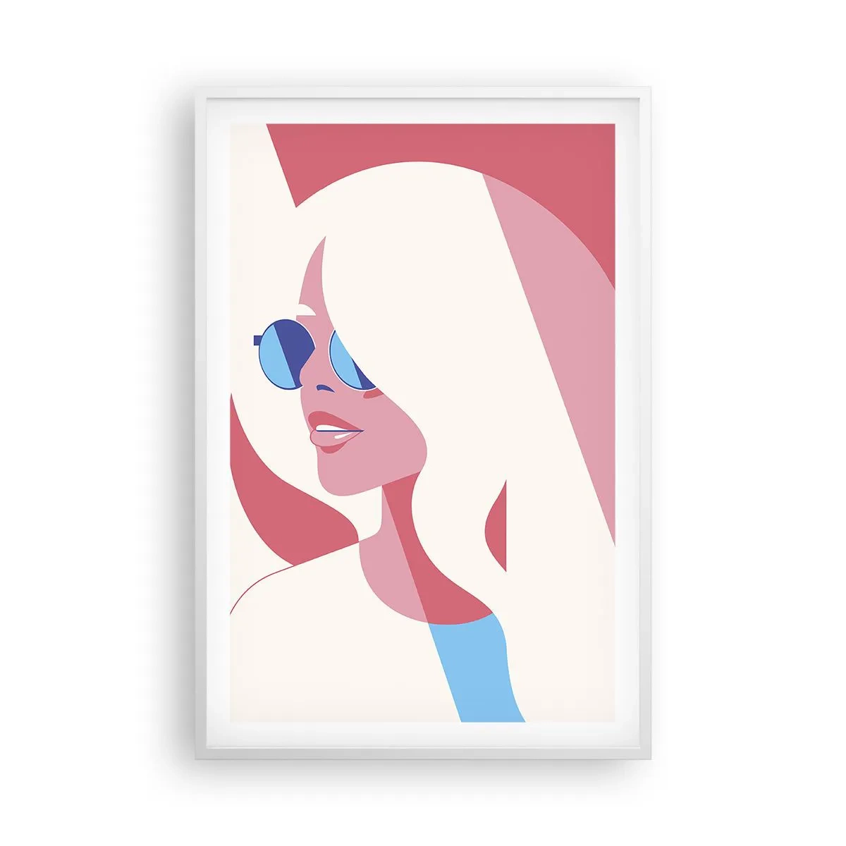 Affiche dans un cadre blanc - Poster - C'était une blonde… - 61x91 cm