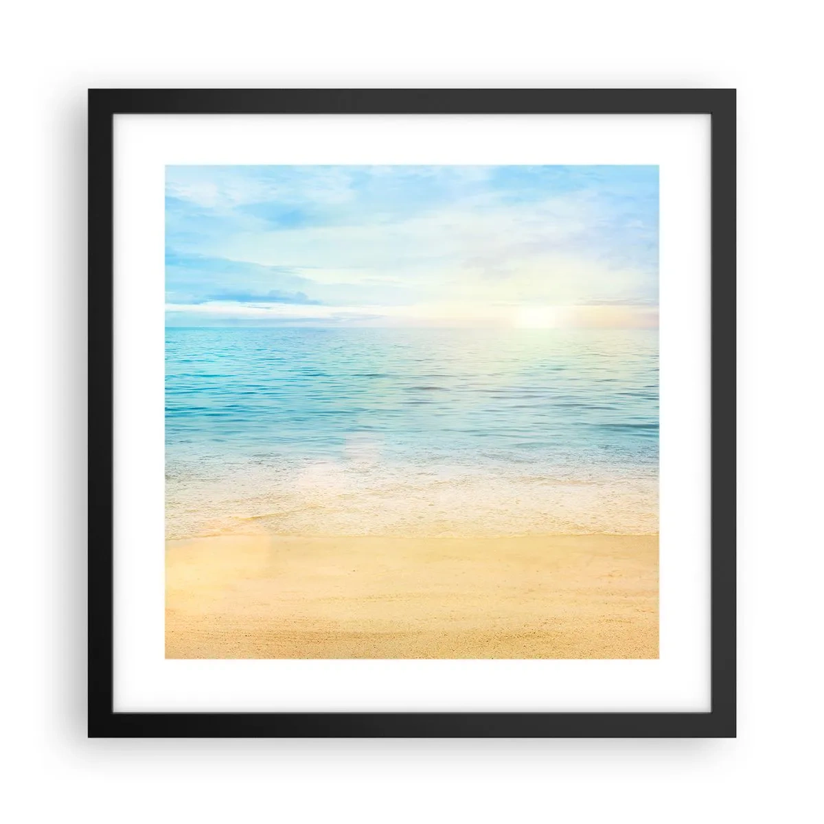 Affiche dans un cadre noir - Poster - Le grand bleu - 40x40 cm