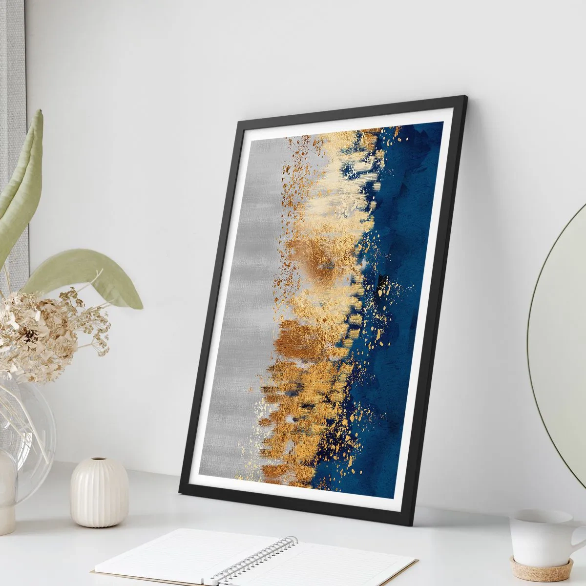 Affiche dans un cadre noir - Poster - Une composition moderne et pétillante - 70x100 cm