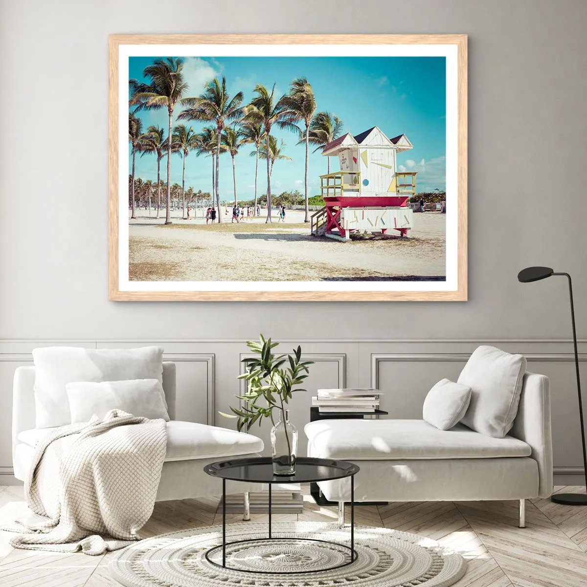 Affiche dans un chêne clair - Poster - Une belle journée devant toi - 70x50 cm