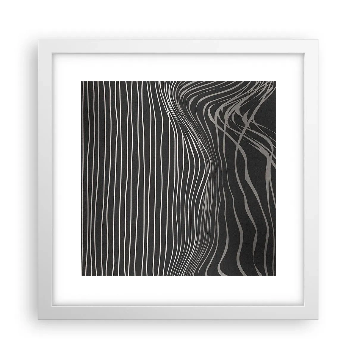 Affiche dans un cadre blanc - Poster - Rythme et accent - 30x30 cm