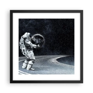 Affiche dans un cadre noir - Poster - Sur la Voie Lactée - 40x40 cm