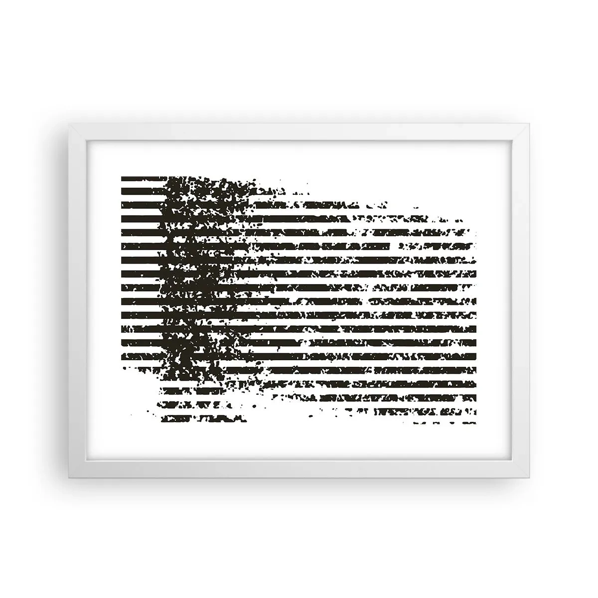 Affiche dans un cadre blanc - Poster - Rythme et bruissement - 40x30 cm