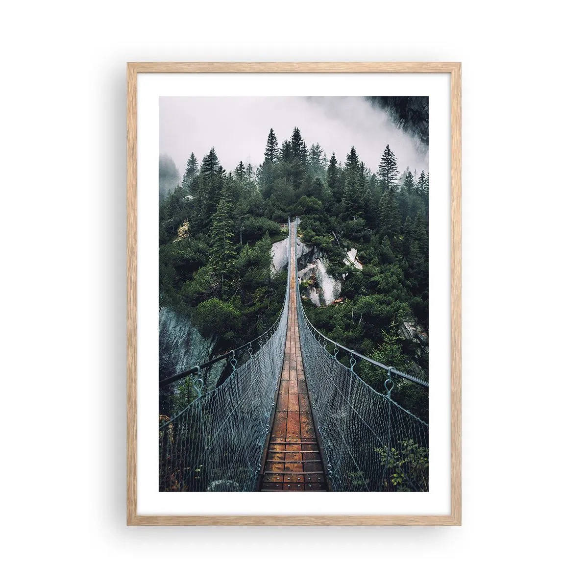 Affiche dans un chêne clair - Poster - Uniquement pour les aigles - 50x70 cm