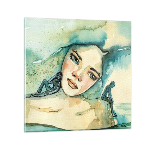 Impression sur verre - Image sur verre - Suis-je bleu? - 40x40 cm