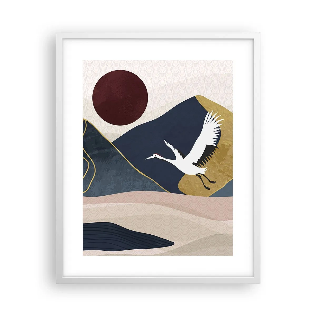 Affiche dans un cadre blanc - Poster - Encore une fois, la journée s'est ÉCOULÉE - 40x50 cm