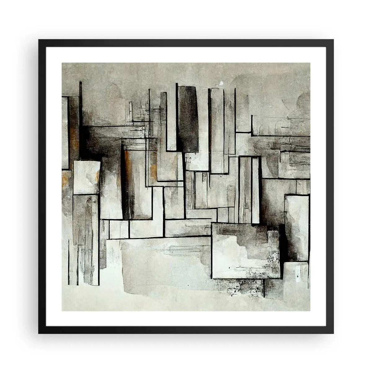 Affiche dans un cadre noir - Poster - Le pouvoir de la simplicité - 60x60 cm