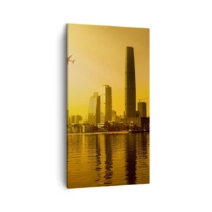Impression sur toile - Image sur toile - La ville en or - 45x80 cm