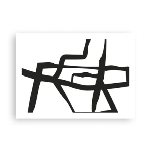 Affiche - Poster - Conception noir et blanc - 70x50 cm