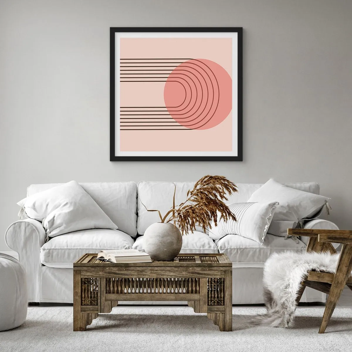 Affiche dans un cadre noir - Poster - Attraction irrésistible - 40x40 cm