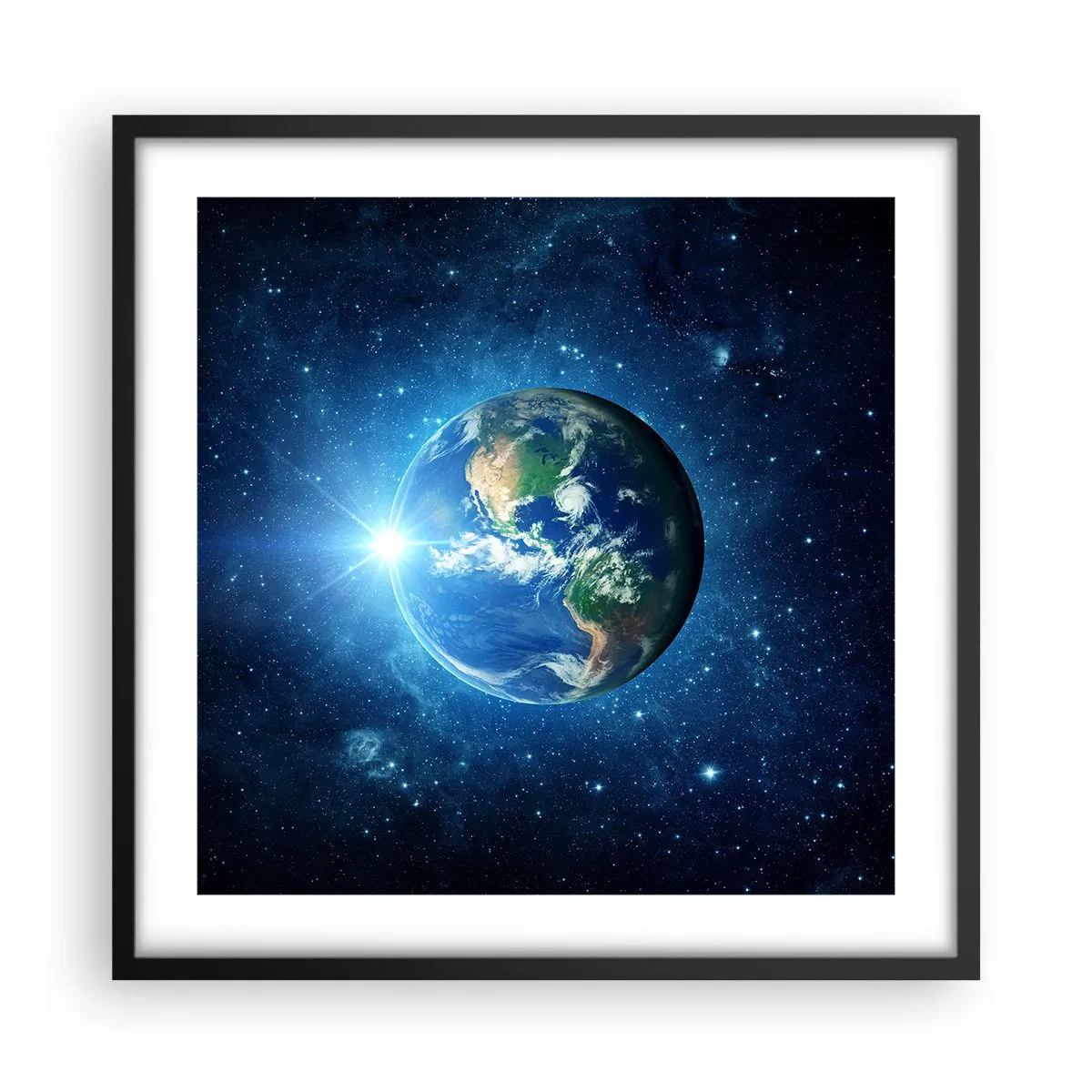 Affiche dans un cadre noir - Poster - Nous sommes au paradis - 50x50 cm