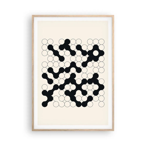 Affiche dans un chêne clair - Poster - Jeu chinois – variation - 70x100 cm