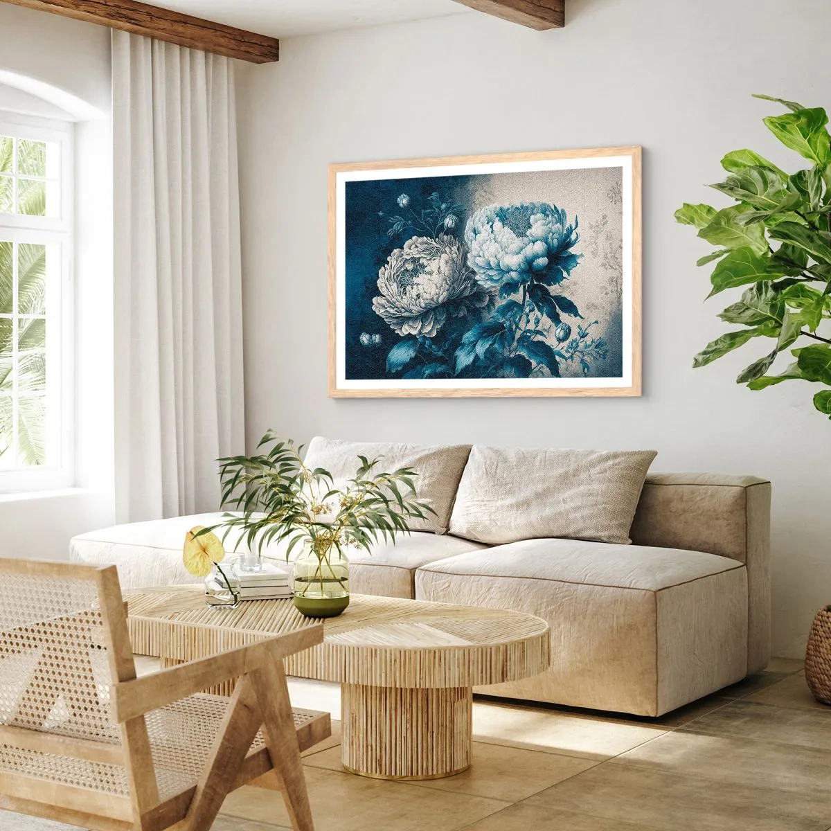 Affiche dans un chêne clair - Poster - Paire assortie - 91x61 cm