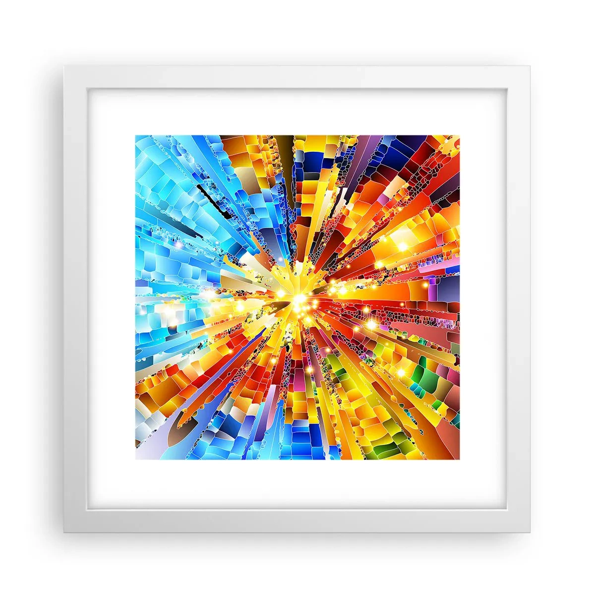 Affiche dans un cadre blanc - Poster - In medias res - 30x30 cm