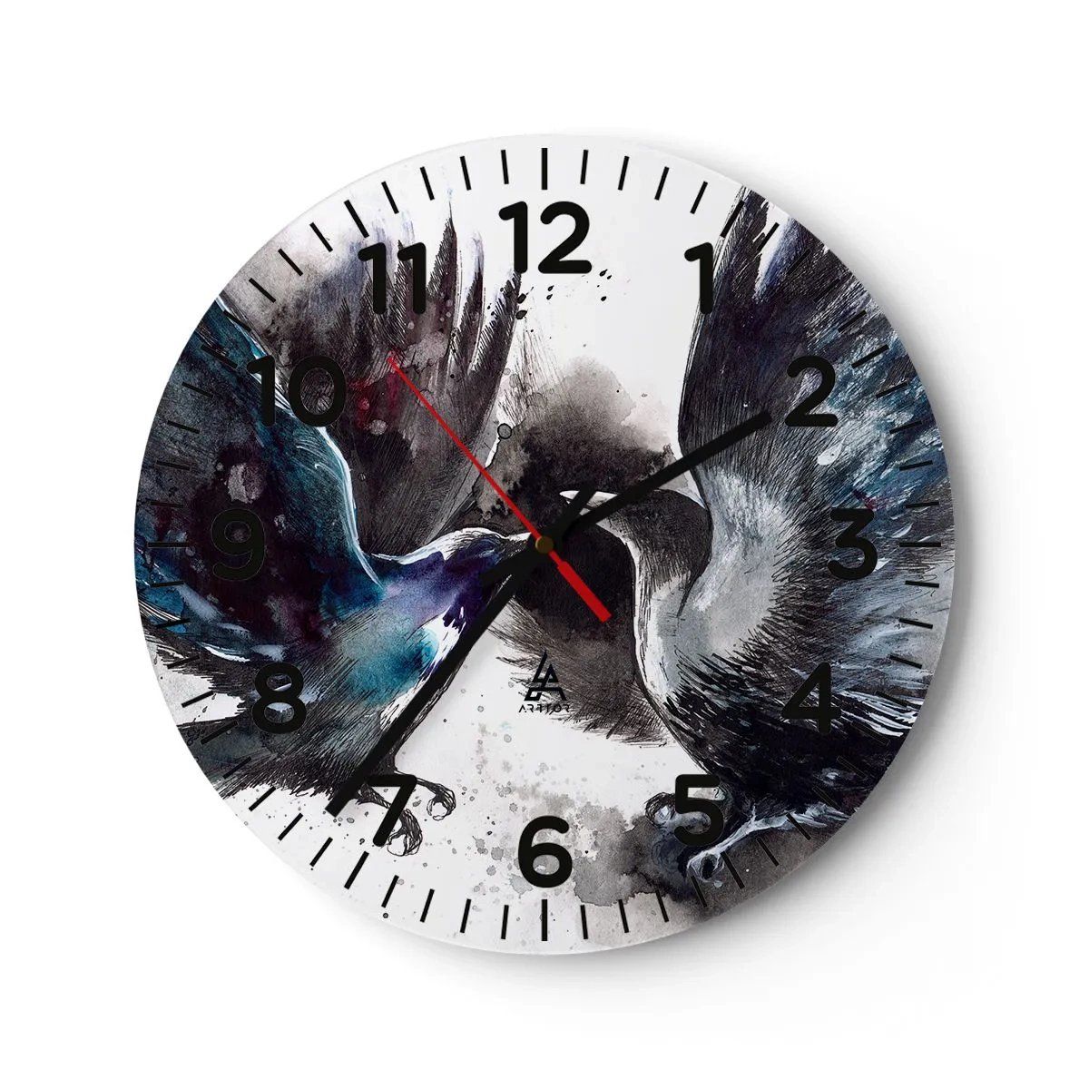 Horloge murale - Pendule murale - Le corbeau des corbeaux - 30x30 cm