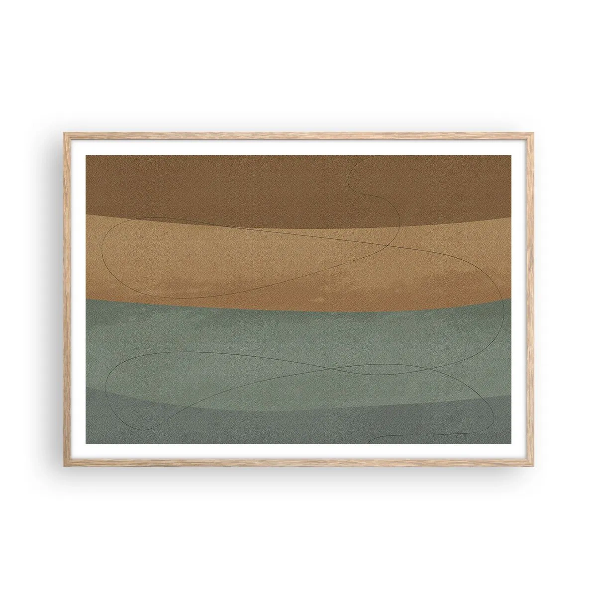 Affiche dans un chêne clair - Poster - Composition horizontale - 100x70 cm