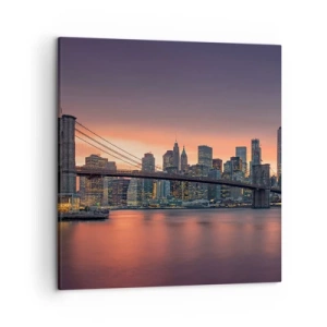 Impression sur toile - Image sur toile - Immergé dans le silence lilas - 50x50 cm