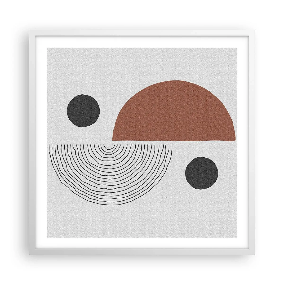 Affiche dans un cadre blanc - Poster - Perfection de la roue - 60x60 cm