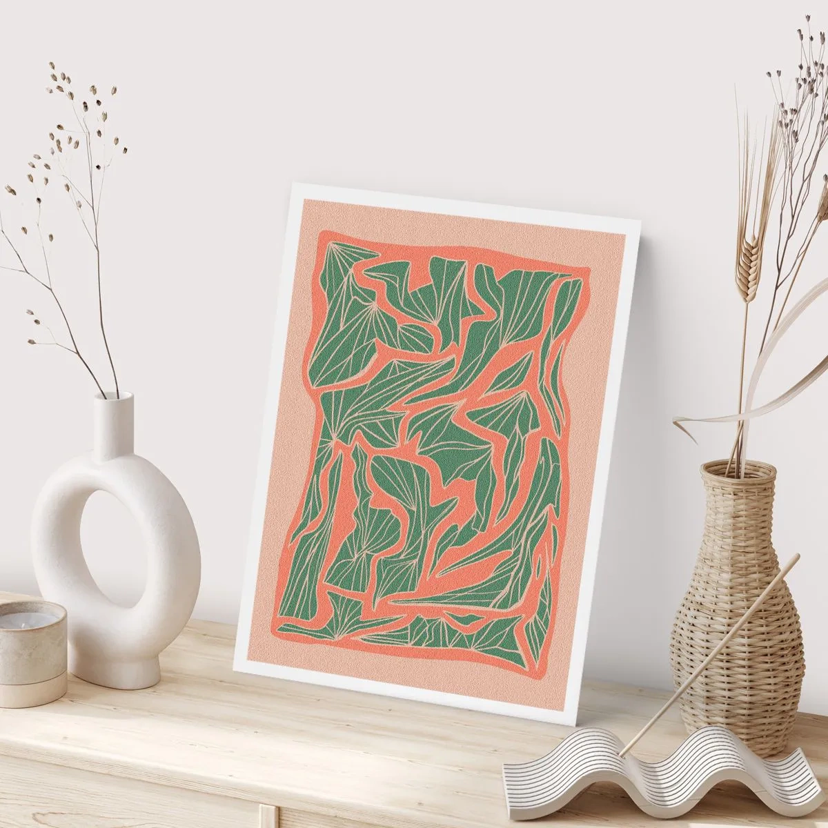 Affiche - Poster - La lutte entre le corail et la verdure - 30x40 cm