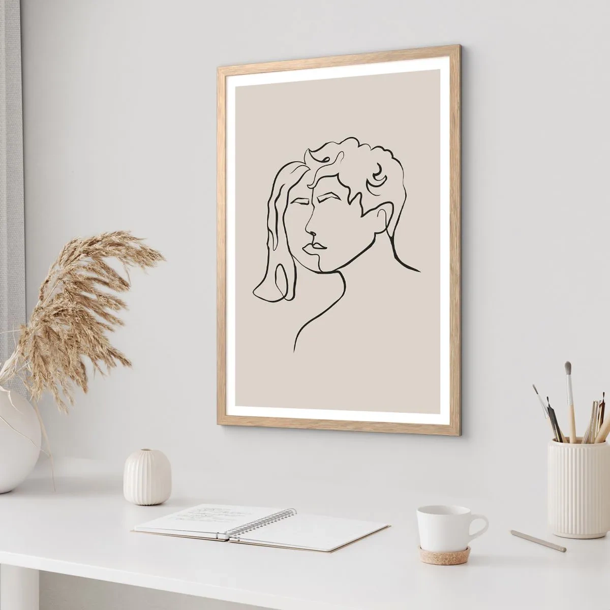 Affiche dans un chêne clair - Poster - Et l'unité est apparue - 70x100 cm