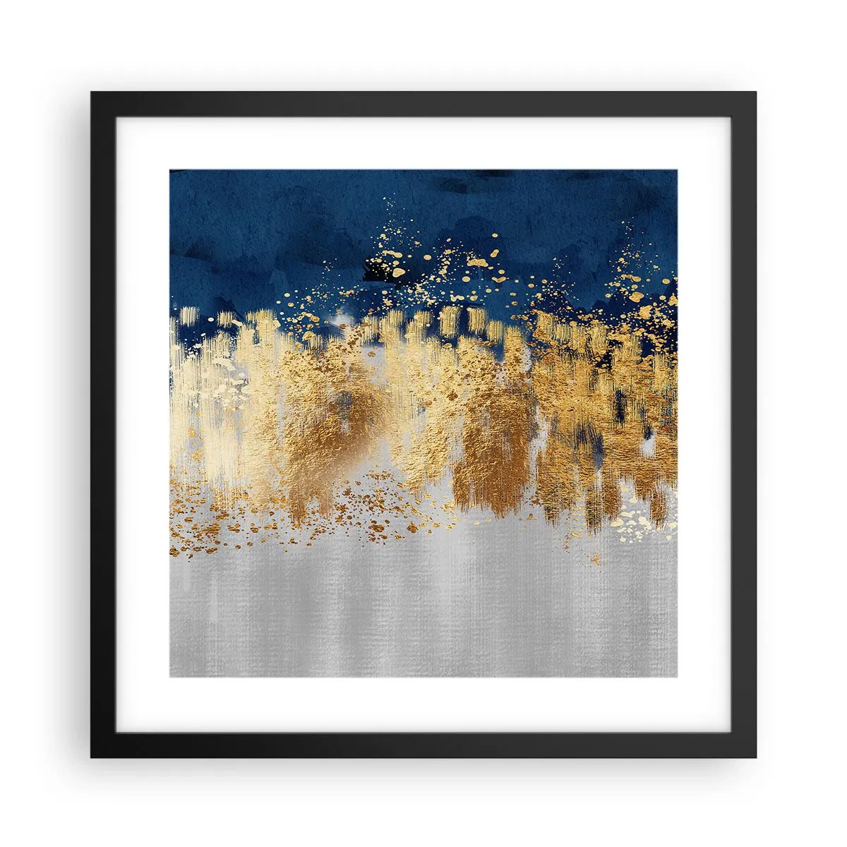 Affiche dans un cadre noir - Poster - Une composition moderne et pétillante - 40x40 cm