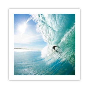 Affiche - Poster - Toujours sur la vague - 50x50 cm