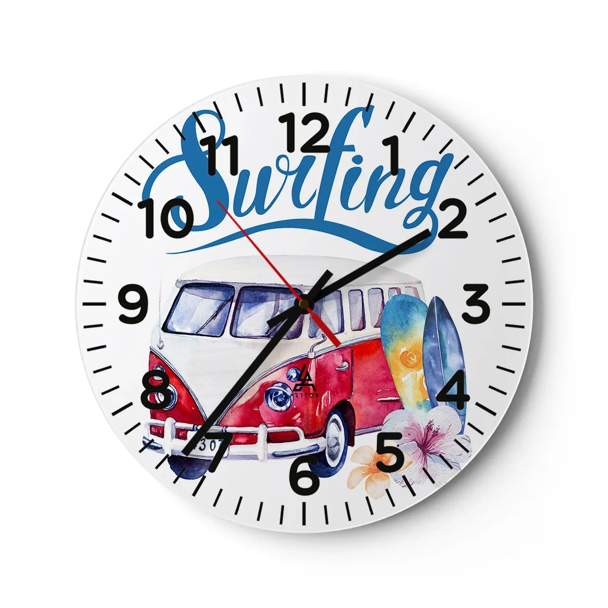 Horloge murale - Pendule murale - Concombre - un classique pour un surfeur - 30x30 cm
