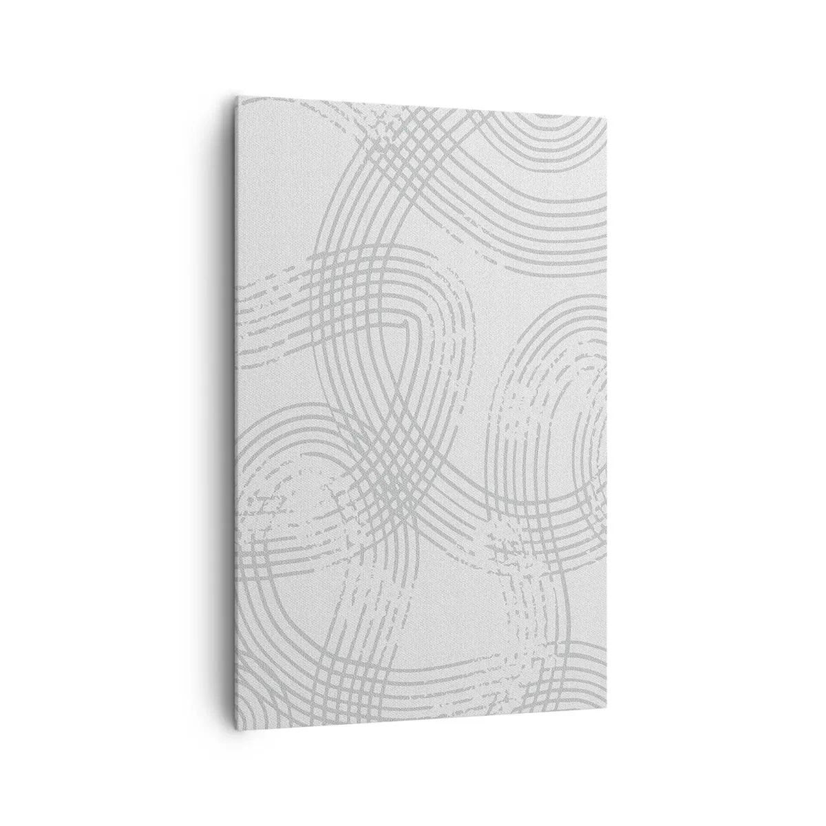 Impression sur toile - Image sur toile - Un motif subtil avec des lignes entrelacées dans des tons clairs - 80x120cm - Il n'y a pas de chemin droit - Décoration murale moderne pour le salon et la chambre ARTTOR