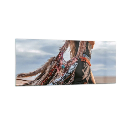 Impression sur verre - Image sur verre - La fille du chaman - 100x40 cm