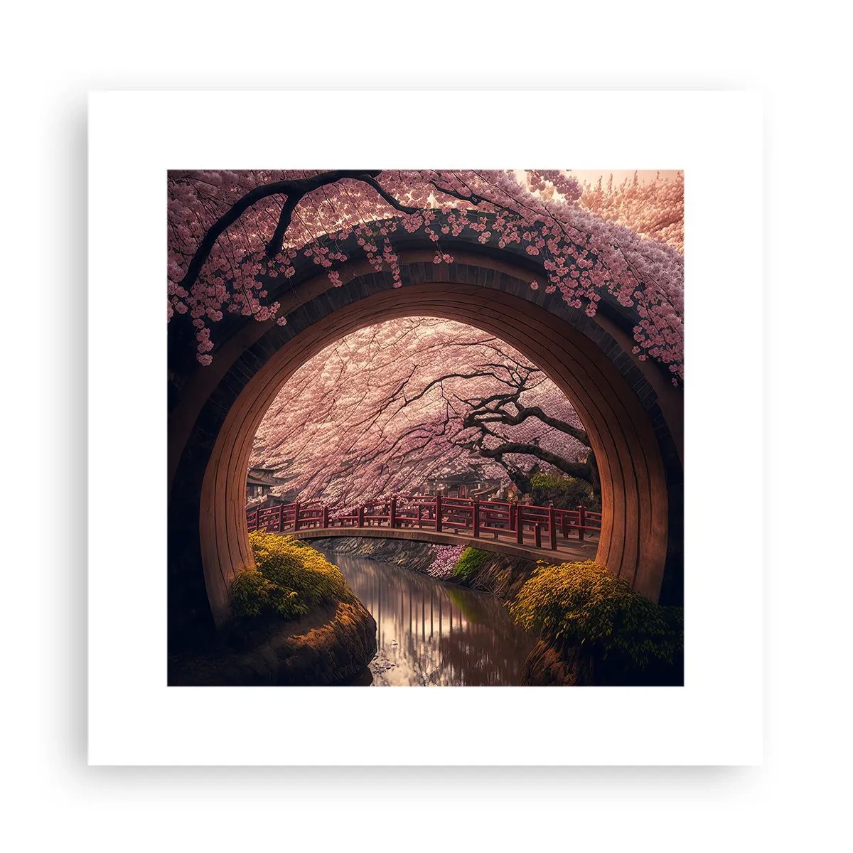 Affiche - Poster - Printemps japonais - 30x30 cm