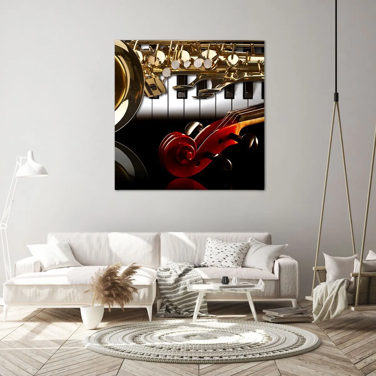 Impression sur toile - Image sur toile - Tôle, bois et ivoire - 70x70 cm