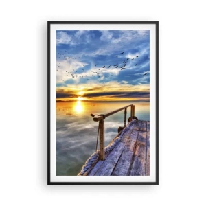 Affiche dans un cadre noir - Poster - Le vent se repose - 61x91 cm