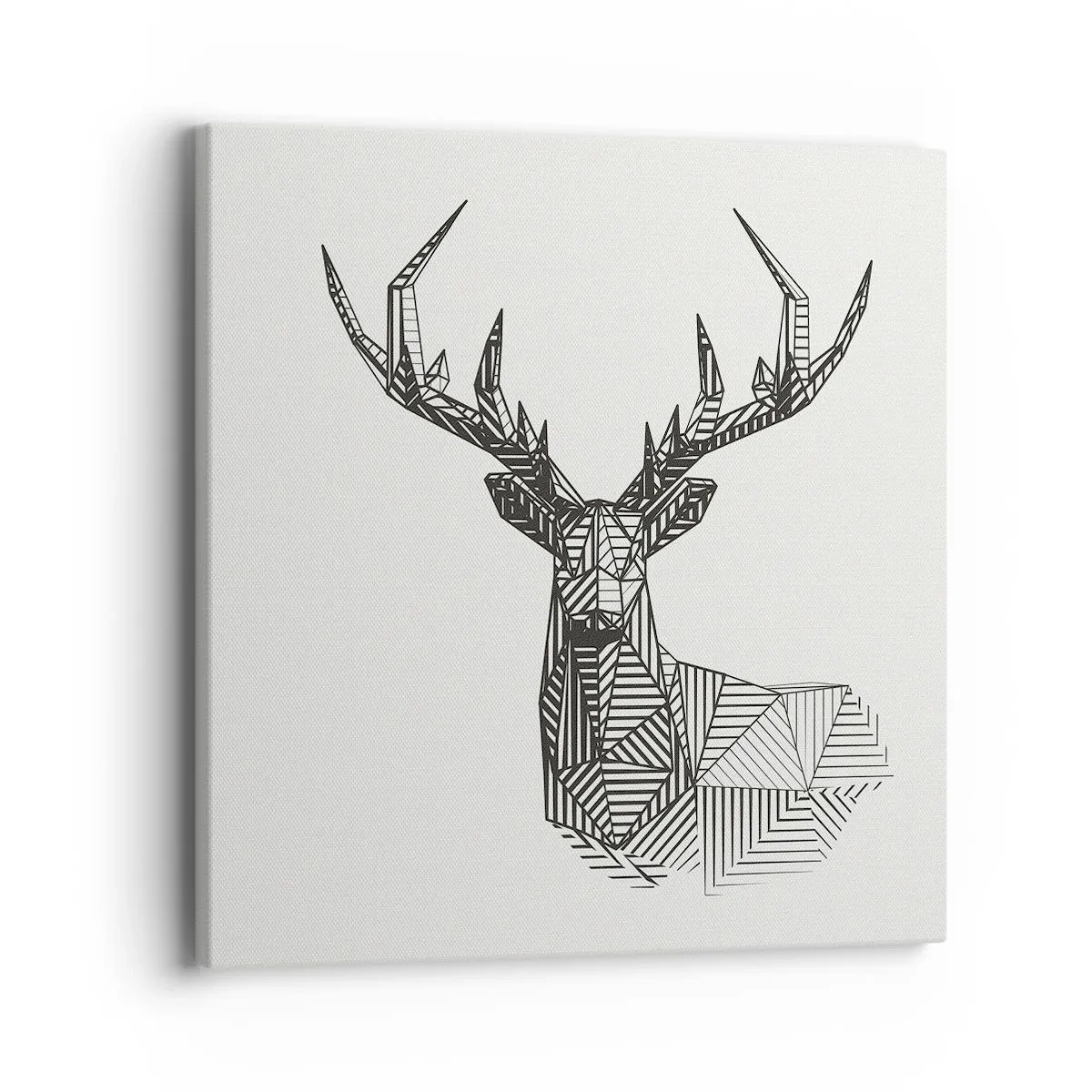 Impression sur toile - Image sur toile - Cerf dans un style cubique - 40x40 cm