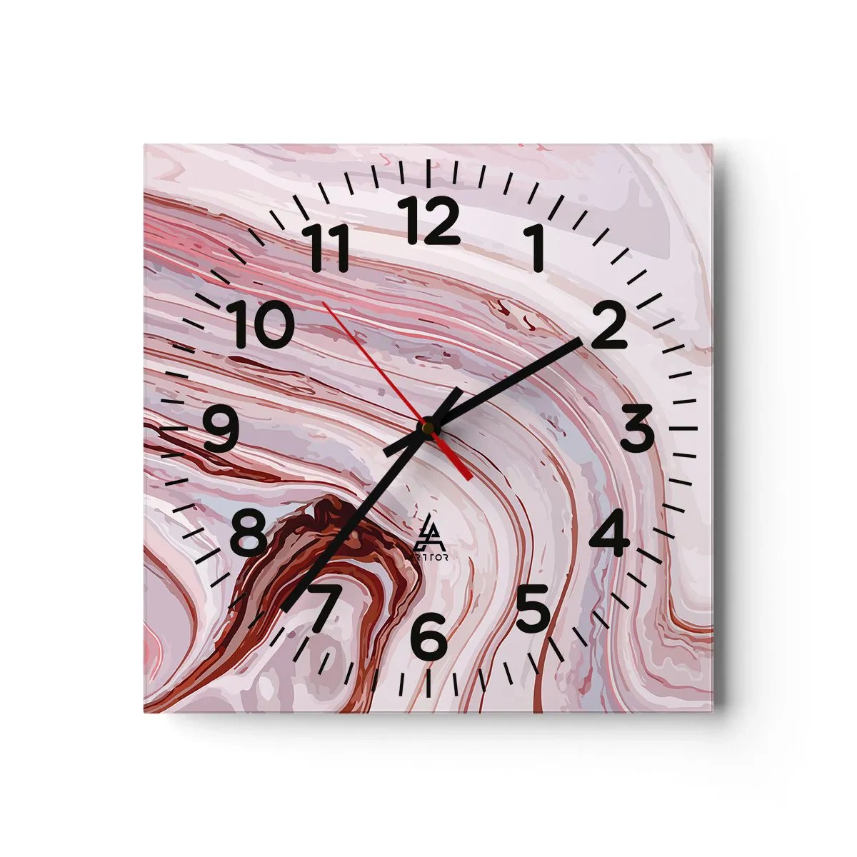 Horloge murale - Pendule murale - Tout droit, puis tout en bas - 40x40 cm