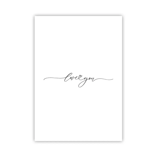 Affiche - Poster - Noir sur blanc - 70x100 cm