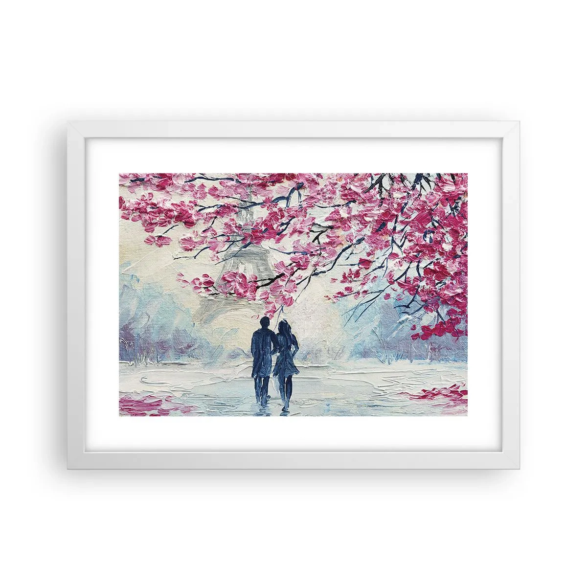 Affiche dans un cadre blanc - Poster - Ballade romantique - 40x30 cm