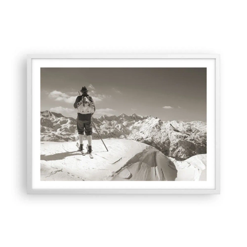 Affiche dans un cadre blanc - Poster - Toutes les mêmes ces montagnes - 70x50 cm