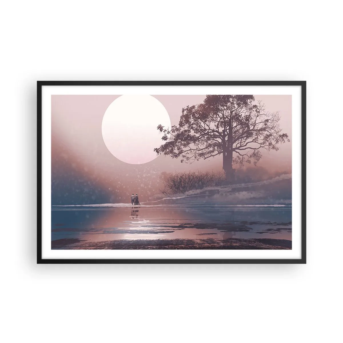 Affiche dans un cadre noir - Poster - Merveilles de la nuit - 91x61 cm