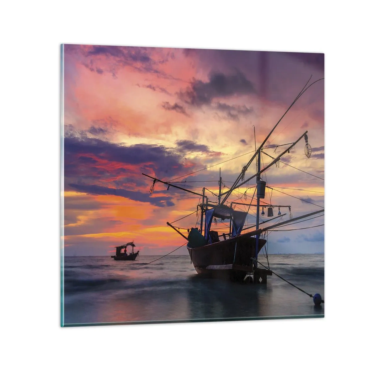 Impression sur verre - Image sur verre - Soirée exotique - 70x70 cm